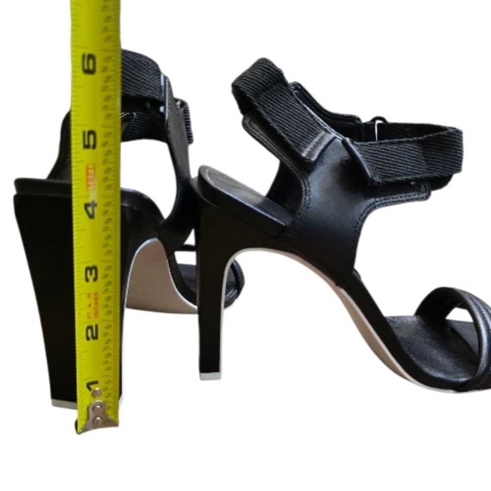 Nine West Black Strappy Block Heels Sz 7 - Picture 7 of 11